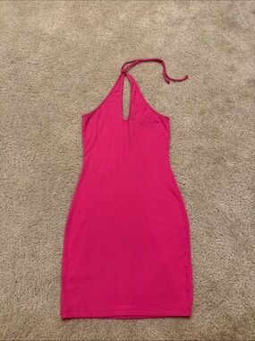 wild fable Hot Pink Halter Bodycon Dress